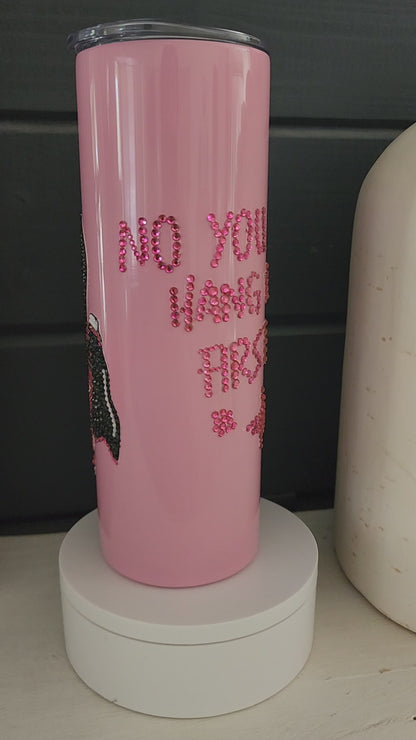 Pink Ghost Face tumbler